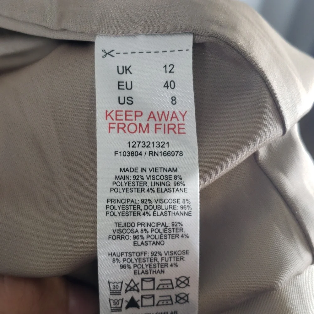 Topshop Taupe Belted Long-Line Blazer  - SZ 8‎ - NWT - Picture 7 of 8